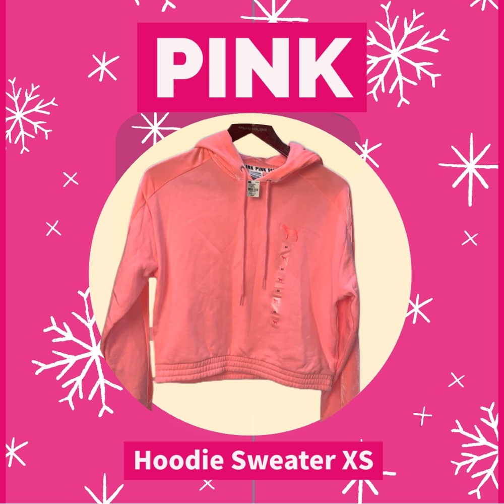 2329 - PINK Victoria’s Secret Cropped Soft Hoodie Sweater